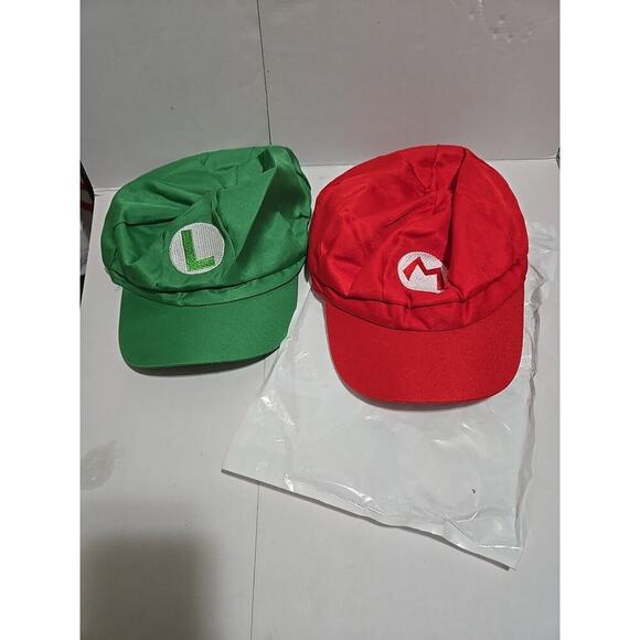 Mario and Luigi Super Mario Bros hat Halloween costume hats Nintendo Adult - Picture 1 of 10